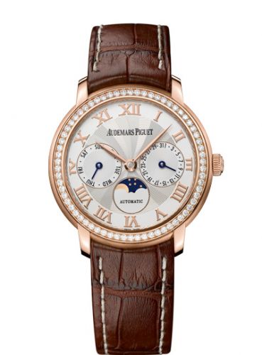 Audemars Piguet Jules Audemars Day & Date Pink Gold Diamond Silver