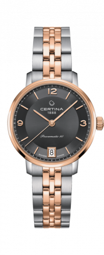 Certina DS Caimano Powermatic 80 Stainless Steel Rose Gold PVD Grey Bracelet
