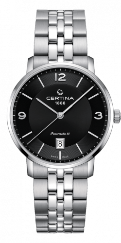 Certina DS Caimano Powermatic 80 Stainless Steel Black Bracelet