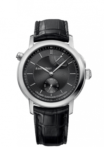 Audemars Piguet Jules Audemars 26344 Grande Sonnerie Carillon Platinum The Hour Glass Black
