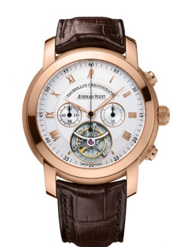 Audemars Piguet Jules Audemars Tourbillon Chronograph Pink Gold Silver