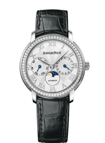 Audemars Piguet Jules Audemars Day & Date White Gold Diamond Silver