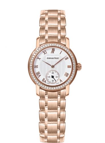 Audemars Piguet Jules Audemars Small Seconds Pink Gold Diamond Silver Bracelet