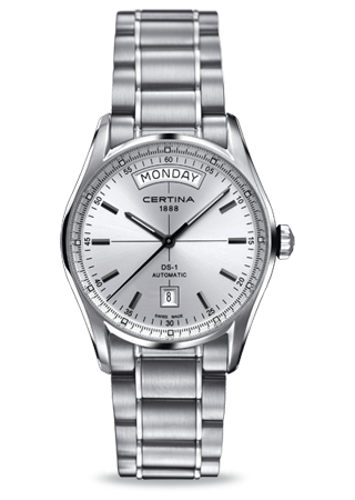 Certina DS-1 Day-Date Stainless Steel Silver Bracelet