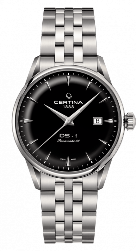 Certina DS-1 Powermatic 80 40 Stainless Steel Black Bracelet