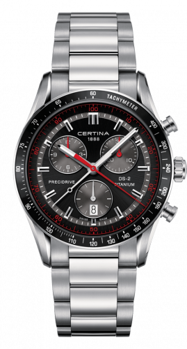 Certina DS-2 Chronograph Stainless Steel Black Bracelet