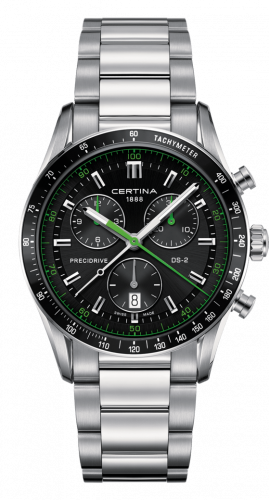 Certina DS-2 Chronograph Stainless Steel Black Bracelet