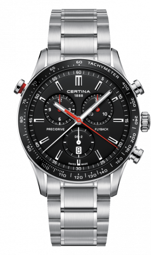 Certina DS-2 Chronograph Flyback Stainless Steel Black Bracelet