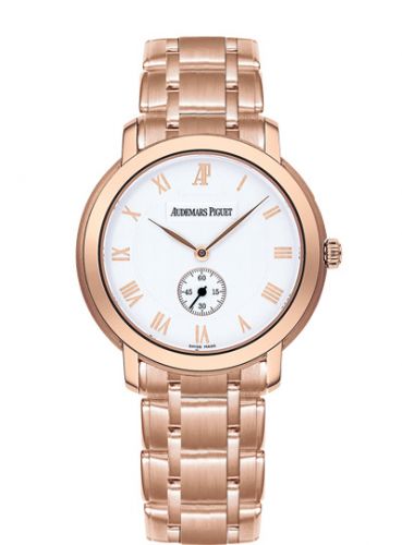 Audemars Piguet Jules Audemars Small Seconds Pink Gold Silver Bracelet