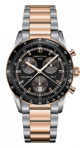 Certina DS-2 Chronograph Two Tone Black Bracelet