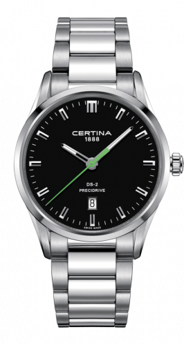 Certina DS-2 Quartz Stainless Steel Black BRacelet