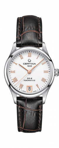 Certina DS-8 Powermatic 80 Lady Stainless Steel White Strap