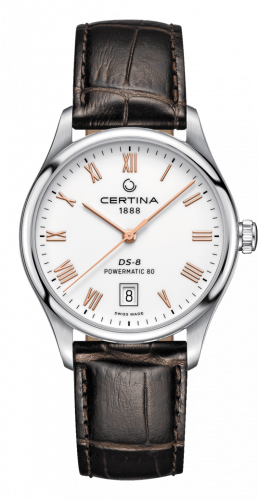 Certina DS-8 Powermatic Stainless Steel White Strap