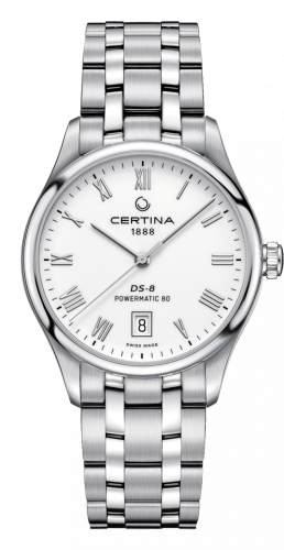 Certina DS-8 Powermatic Stainless Steel White Bracelet