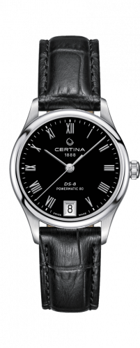 Certina DS-8 Powermatic 80 Lady Stainless Steel Black Strap