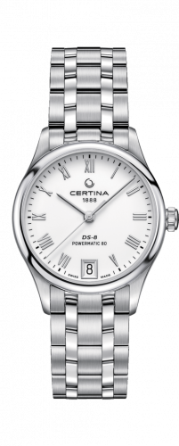 Certina DS-8 Powermatic 80 Lady Stainless Steel White Bracelet