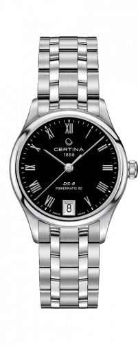 Certina DS-8 Powermatic 80 Lady Stainless Steel Black Bracelet