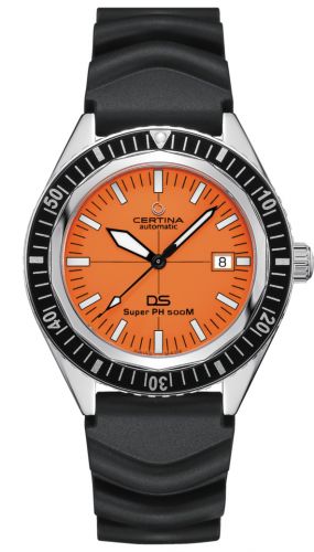 Certina DS Super PH500M Stainless Steel Orange Rubber