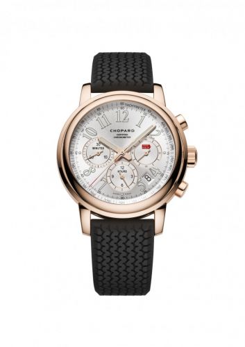 Chopard Mille Miglia Chronograph Rose Gold Silver Rubber