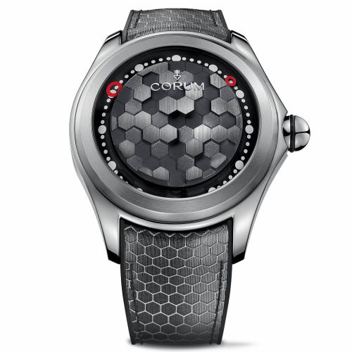 Corum Big Bubble Magical 52 Titanium Hexagon Rubber