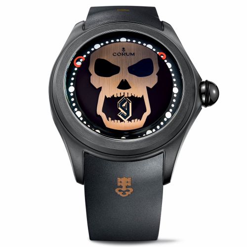 Corum Big Bubble Magical 52 PVD Titanium Djibril Cissé Rubber
