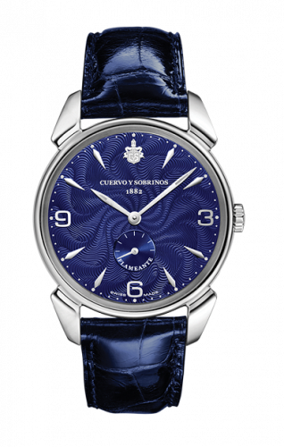 Cuervo y Sobrinos Historiador Flameante Stainless Steel Silver Alligator