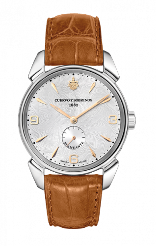 Cuervo y Sobrinos Historiador Flameante Stainless Steel Silver Alligator