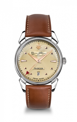 Cuervo y Sobrinos Historiador Tradición Stainless Steel Salmon Alligator