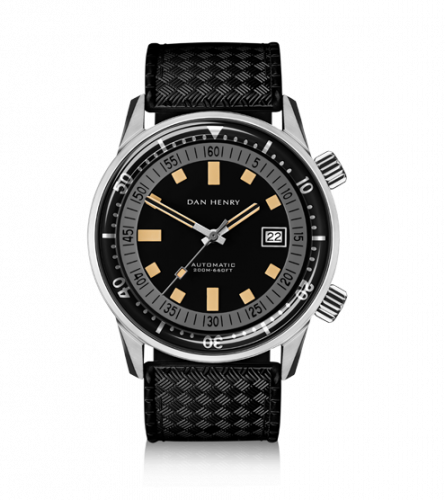 Dan Henry Dan Henry 1970 Automatic Diver 40 Black-Grey Stainless Steel