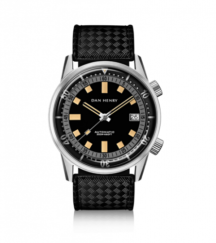Dan Henry Dan Henry 1970 Automatic Diver 44 Black-Grey Stainless Steel