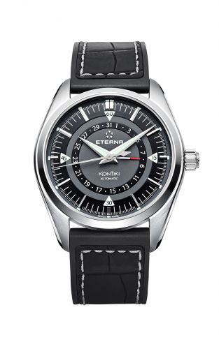 Eterna KonTiki Four-Hands Black Strap