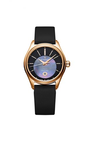 Eterna Avant-Garde Date Lady Two Tone Black MOP Strap
