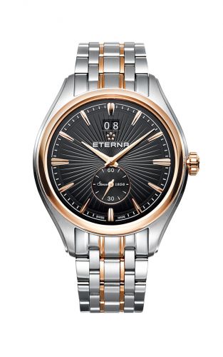 Eterna Avant-Garde Quartz Big Date Two Tone Black Bracelet