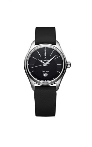 Eterna Avant-Garde Date Lady Black MOP Strap