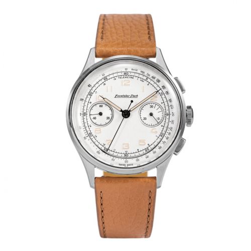 Excelsior Park Chronograph Stainless Steel White Brown Matte