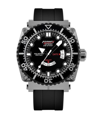 Formex Diver Quartz GMT Black Rubber