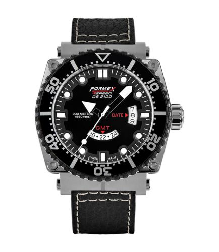 Formex Diver Quartz GMT Black Calf