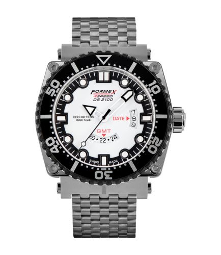 Formex Diver Quartz GMT White Bracelet