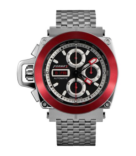 Formex Motorsport Automatic Chronograph Red Bezel Black Bracelet