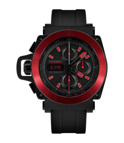 Formex Motorsport Automatic Chronograph PVD Red Bezel Black Rubber