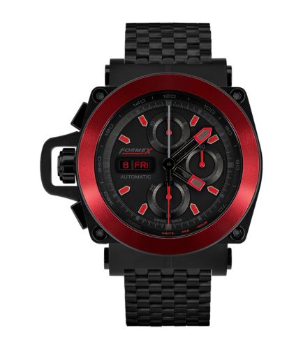 Formex Motorsport Automatic Chronograph PVD Red Bezel Black Bracelet