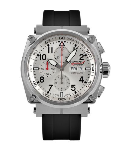Formex Pilot Automatic Chronograph Silver Rubber