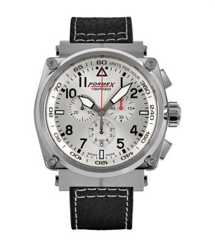 Formex Pilot Quartz Chronograph Silver Calf