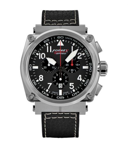 Formex Pilot Quartz Chronograph Black Calf