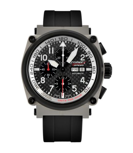 Formex Pilot Automatic Chronograph Sandblasted Carbon Fibre Rubber
