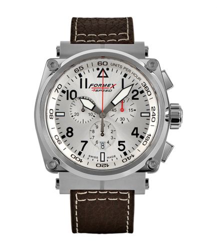 Formex Pilot Quartz Chronograph Silver Calf