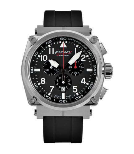 Formex Pilot Quartz Chronograph Black Rubber