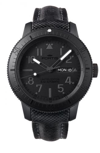 Fortis Official Cosmonauts Day-Date Pitch Black