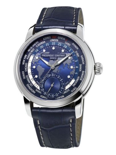 Frederique Constant Manufacture Worldtimer Stainless steel Blue