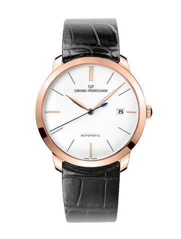 Girard-Perregaux 1966 38 Pink Gold Silver Alligator